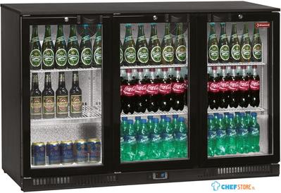 Flessenkoeler - Geforceerd - "Back Bar" - 3 Draaideuren - Diamond TAB3/D-N2