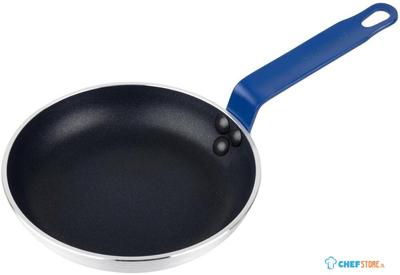 Hygiplas Aluminium Antikleef Teflon Platinum Plus Koekenpan met Blauwe Handgreep 19cm - HT970