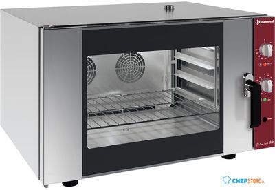 Elektrische Convectieoven 4x 600x400 Mm + Manuele Bevochtiger - Diamond CPE644-E 1