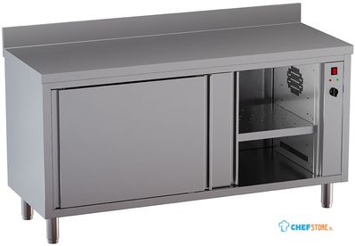 Diamond TE126D-SA5 Warmtafelkast met 2 schuifdeuren, met achteropstand