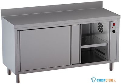 Diamond TE167D-SA8 Warmtafelkast met 2 schuifdeuren, met achteropstand