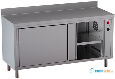 Diamond TE187D-SA8 Warmtafelkast met 2 schuifdeuren, met achteropstand