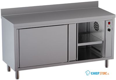 Diamond TE207D-SA8 Warmtafelkast met 2 schuifdeuren, met achteropstand