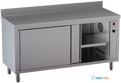 Diamond TE207D-SA8 Warmtafelkast met 2 schuifdeuren, met achteropstand