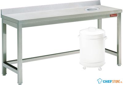 Diamond Afruim en Sorteertafels met Afvalopening + Ob - TS1470D