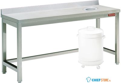 Diamond Afruim en Sorteertafels met Afvalopening + Ob - TS1670D