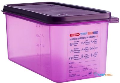 Araven | GN1/3 siliconen allergenen voedseldoos met deksel | 6 liter| CM788