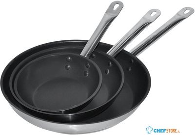 Koekenpan Rvs + Teflon | 24cm | 2,3L | Combisteel | 7501.0105 1