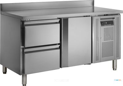 TEFCOLD Koelwerkbank in Roestrvij Staal met GN 1/1-Lades en Roosters - CK7220