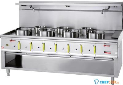 Diamond ASIA2-C7R Wok-fornuis 7 branders met watergordijn