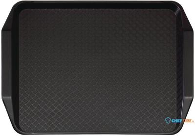 Cambro polypropyleen fastfood dienblad met handvatten zwart 43x30cm | DE314