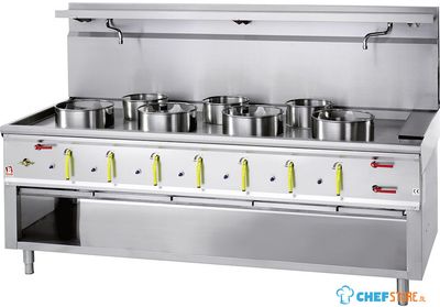 Diamond ASIA2-C7R Wok-fornuis 7 branders met watergordijn