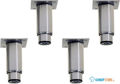 Diamond PRX4-REH Kit van 4 regelbare poten in RVS 130/200 mm voor kasten