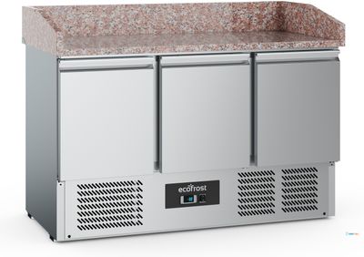 Pizzawerkbank | Graniet | 3-deurs | RVS | Ecofrost | 7950.5100 1