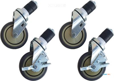 Maxima Wielen voor Werktafel - 2 met Rem - 4 Inch / 10.2 cm - 09300938