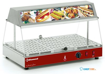 Warmhoudvitrine | met lichtbak | Enkellaags | VLS1/R | Diamond 1