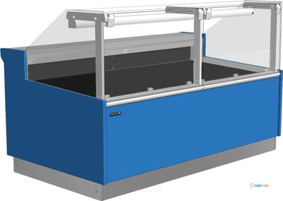 GEVENTILEERDE KOELTOOG AMALIA RECHT GLAS 1310X1114X1208 - VAD1250B (AMALIA D)