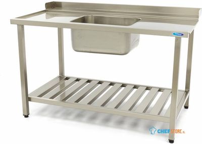 Maxima Spoeltafel - 140 X 75 cm - Aanvoer Vaatwasser Links- Incl. Wasbak en Onderschap - 09201039