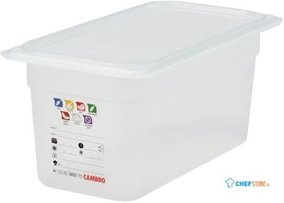 Cambro JN510 Safetrak IML polypropyleen voedselopslagbak 1/3 GN 150mm