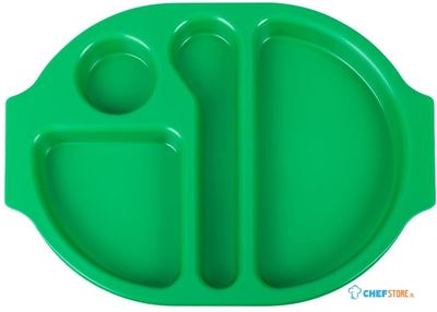 Kristallon dienbladen met vakken 37,5 x 27,8cm groen | U040