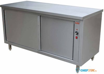 Verwarmde werktafelkast | Schuifdeuren | Standard Line | TE207/B | Diamond