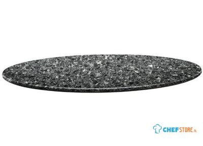 Topalit Smartline rond tafelblad zwart graniet 70cm | DR965