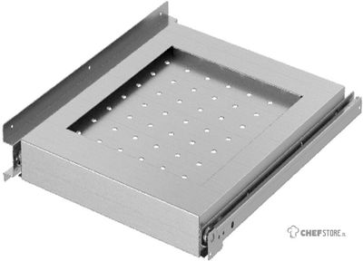 Diamond Uitschuifbare Roestvaststalen Bodemplank op Geleiders voor Compartiment met Deur - K-PF/E 1