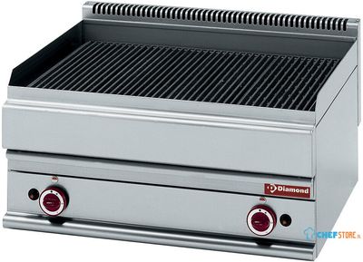 Stoom-grill op gas, met gietijzeren braadrooster | Diamond 650 line 1