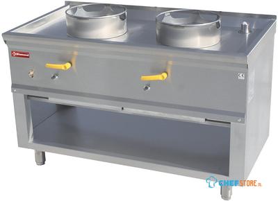 Wok gasfornuis | 2 brander | CHINA/2S | Diamond