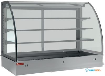 Diamond Topelement en gesloten uitstalvitrine 3 niveau's, gekoeld, Geforceerd, 4x GN 1/1 (zonder waterdicht eenheid) | DPA/TVF315-S 1