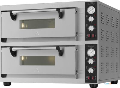 Combisteel 7548.0040 ELEK. PIZZAOVEN DUBBEL 2 X 4