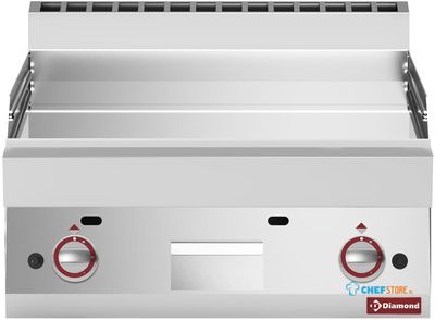 Braadplaat Op Gas Vlakke Plaat -Top- Hard Verchroomde "50 µm" - Diamond G65/PLCD7T-N 1