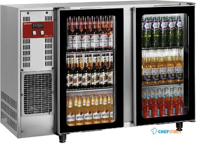 Flessenkoeler Rvs 2 Glazendeuren, 375 Liters | Diamond | TAVX/2G-R2 1