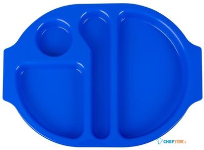 Kristallon dienbladen met vakken 37,5 x 27,8cm blauw | U038