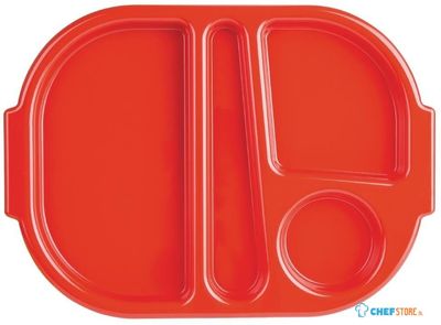 Kristallon dienbladen met vakken 32,2 x 23,6cm rood | DL126