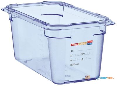 Araven | Voedseldoos | ABS | Blauw | GN1/4 | 15cm hoog | GP576