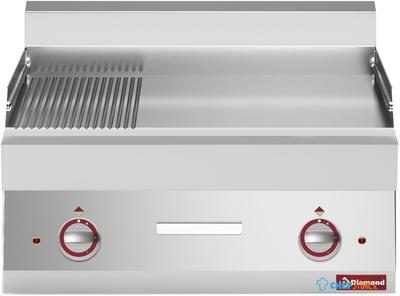 Elektrische Braadplaat 2/3 Glad En 1/3 Gegroefd -Top- - Diamond E65/PM7T-N 1