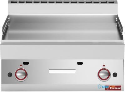 Bakplaat Op Gas Met Vlakke Plaat -Top- - Diamond G65/PL7T-N 1