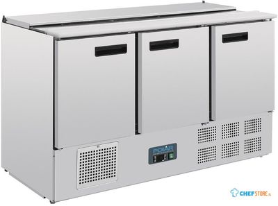 Gekoelde saladette met deksel | 3 Deuren, 1/1GN | 368 liter | Polar G607