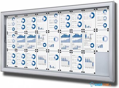 Syna Vergrendelbaar Notitiebord Outdoor Extra Deep 27x A4 - SCL27XA4PH