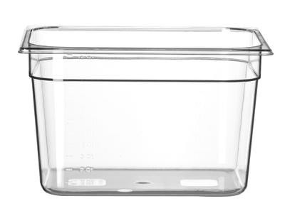 Hendi Gastronormbak 1/2 | 200 mm hoog | polycarbonaat transparant | 861400 1
