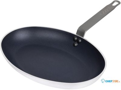 Vogue Aluminium Antiaanbaklaag Teflon Platinum Plus Ovale Koekenpan 36cm - HT988