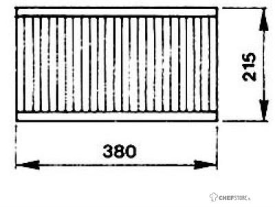 Diamond 1/2 bakrooster, afmetingen 380x215 mm | GTL35 1