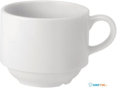 Utopia Pure White Stapelbekers 200 Ml (24 Stuks) - DY332