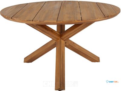 531681 Mola - Ronde eettafel van teak hout hout