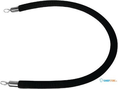 Bolero Afzetkoord 2,5m Zwart touw, RVS uiteinde | Gg725