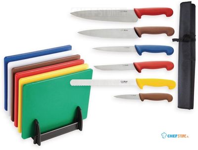 Speciale Aanbieding Hygiplas Snijplanken En Messen Set, Hygiplas S122