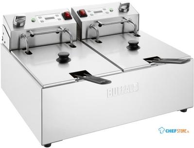 Buffalo Dubbele Elektrische Friteuse met Timer 2x5Ltr - CU624