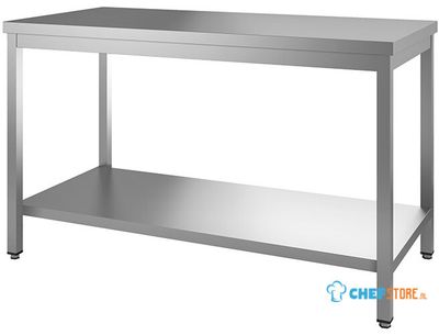Gastro-Inox Werktafel van RVS met Onderblad, 1200(l)x700(d)x880(h)mm - 301.106