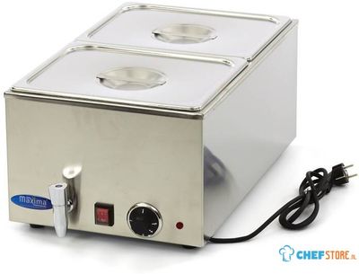 Maxima Bain Marie - met Tapkraan - incl. 2x 1/2 GN-Set - Elektrisch - 09300010